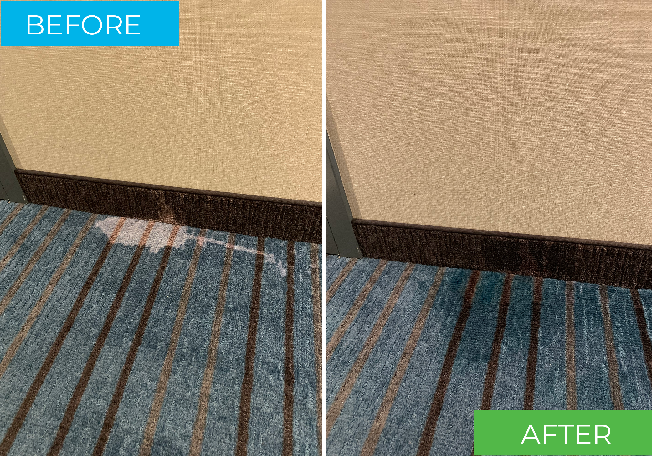 Bleach Stain Removal Service Before and After Picture